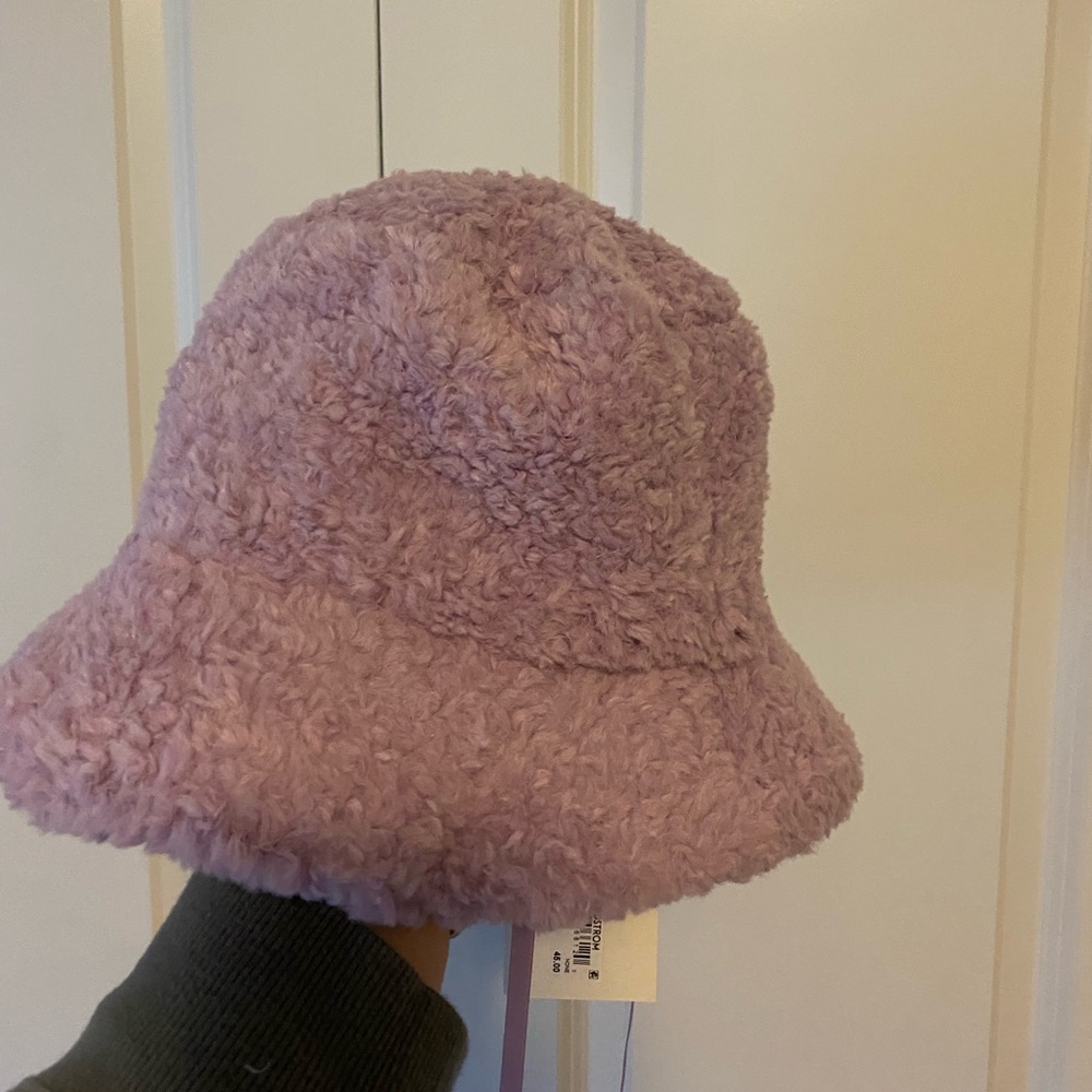 NWT- Lavender Sherpa Buck Hat